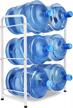 organization and protection with ationgle 5 gallon water cooler jug rack - 3-tier bottle holder for 6 bottles logo