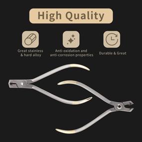 img 2 attached to Orthodontic Distal End Cutting Pliers For Hard And Soft Wire | Dental Surgical Instrument For Braces Removal | Teeth Extraction Kit For Dentists | 1-Year Warranty