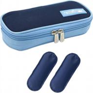 портативный дорожный футляр-кулер для инсулина для лечения диабета - медицинская сумка-органайзер goldwheat с 2 пакетами со льдом logo