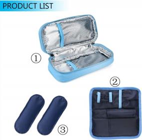 img 3 attached to Portable Insulin Cooler Travel Case For Diabetes Medication - Goldwheat Medical Organizer Bag With 2 Ice Packs