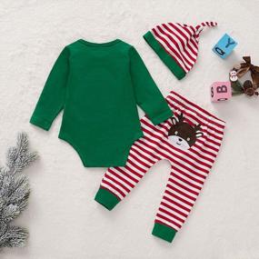 img 2 attached to Adorable Baby Boy'S First Christmas Outfit With Deer Decoration And Headband – Ideal Xmas Gift Set In Green For 3-6 Month Olds