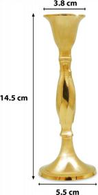img 2 attached to Add Elegance To Your Home Decor With Shubhkart'S Tapered Candlestick Holder/Candle Stand