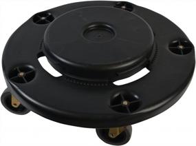 img 4 attached to Janico 1035 Trash Can Dolly With Molded Casters - Fits 20, 32, 44 And 55 Gallon Cans - 18" X 18" X 6" - Round And Black - Pack Of 1