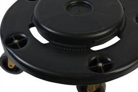 img 3 attached to Janico 1035 Trash Can Dolly With Molded Casters - Fits 20, 32, 44 And 55 Gallon Cans - 18" X 18" X 6" - Round And Black - Pack Of 1