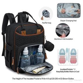 img 1 attached to 🎒 Ultimate Diaper Bag Backpack: Spacious & Waterproof Nappy Organizer for Twins, Convertible Wet & Dry Wipes Pocket, Changing Pad Included