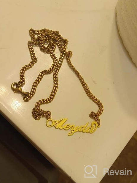 img 1 attached to Personalize Your Style with 💍 CLY Jewelry's Sterling Silver Custom Name Pendant review by Zachary Jackson