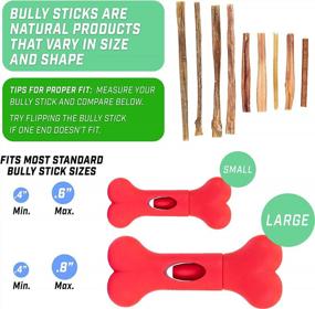 img 1 attached to Держатель Bully Stick для собак от GoSports Chew Champ - надежно защищает палочки Bully, чтобы предотвратить удушье - размер 6 дюймов
