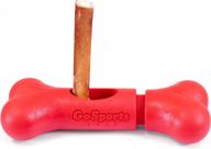 bully stick holder for dogs by gosports chew champ - safely secures bully sticks to prevent choking - 6 inch size logo