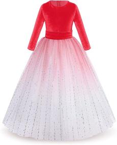 img 4 attached to 👗 Dresses for Girls' Wedding, Bridesmaid, Princess, Communion, and Birthday Attire