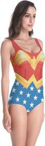 img 2 attached to JasmyGirls Sexy One Piece Coverage Swimsuit Superhero Anime Cosplay Costume Bathing Suit