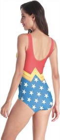 img 1 attached to JasmyGirls Sexy One Piece Coverage Swimsuit Superhero Anime Cosplay Costume Bathing Suit