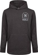 👦 birch checkered hurley pullover hoodie: boys' fashion at its finest with fashion hoodies & sweatshirts logo