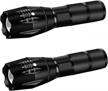 military grade flashlight 3000 lumen 5 modes water resistant led tactical torch 2 pack w/ magnetic base logo