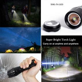 img 3 attached to Military Grade Flashlight 3000 Lumen 5 Modes Water Resistant LED Tactical Torch 2 Pack W/ Magnetic Base