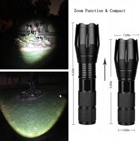img 1 attached to Military Grade Flashlight 3000 Lumen 5 Modes Water Resistant LED Tactical Torch 2 Pack W/ Magnetic Base
