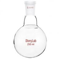 stonylab heavy wall glass flask 250ml with 1 neck and standard taper outer joint logo