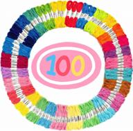 🦄 100 skeins of shimmery unicorn color palettes: embroidery floss - soft, fray-resistant string for friendship bracelets, cross stitch, and more logo