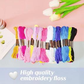 img 3 attached to 🦄 100 Skeins of Shimmery Unicorn Color Palettes: Embroidery Floss - Soft, Fray-Resistant String for Friendship Bracelets, Cross Stitch, and More