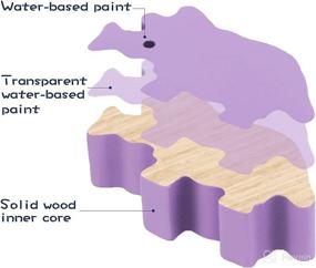 img 2 attached to 🦖 Montessori Wooden Dinosaur Stacking Toys for 1 2 3+ Year Old Boys, Educational Dinosaur Blocks for 2+ Year Olds, Toddler Wood Toys for Boys and Girls 1-3 Years