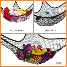 img 2 attached to 🪑 Hammock Stuffed KoHuiJoo Children Organizer: Perfect Storage Solution for Kids' Home Store