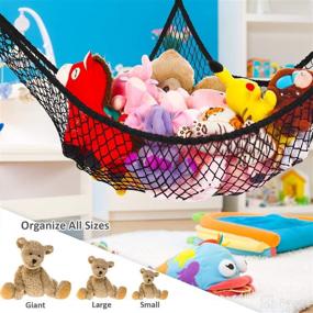 img 1 attached to 🪑 Hammock Stuffed KoHuiJoo Children Organizer: Perfect Storage Solution for Kids' Home Store