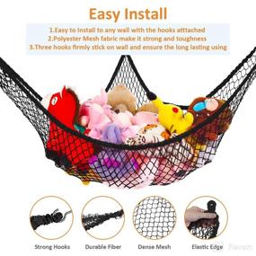 img 3 attached to 🪑 Hammock Stuffed KoHuiJoo Children Organizer: Perfect Storage Solution for Kids' Home Store