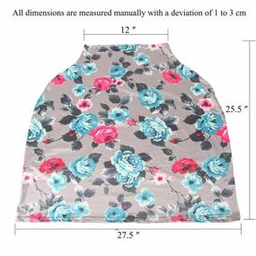 img 1 attached to TUOKING Car Seat Covers: Soft Silky Nursing Cover For Breastfeeding & Matching Storage Bag - Peony-Grey