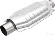 magnaflow universal catalytic converter 94004 - stainless steel 2in inlet/outlet, 16in length, no o2 sensor - federal/epa compliant, standard grade replacement logo