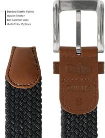 img 2 attached to Stylish Braided Elastic Fabric Leather Belts for Women's Fashion Accessories and Stretch Comfort