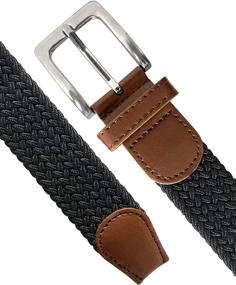 img 3 attached to Stylish Braided Elastic Fabric Leather Belts for Women's Fashion Accessories and Stretch Comfort