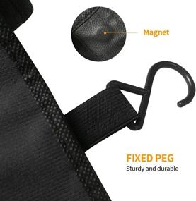 img 1 attached to 🚗 Car Protective Fender Covers – 3Pcs Set of Magnetic PU Leather Mats with Hooks for Scratching Prevention and Repair Work (Size L)