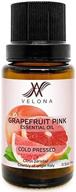 pure and potent velona grapefruit pink essential oil - perfect for aromatherapy diffusers and therapeutic grade applications (0.5 oz) logo