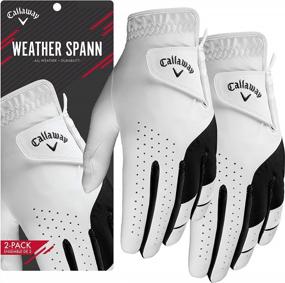 img 4 attached to Ощутите непревзойденный комфорт с мужскими перчатками для гольфа Callaway Golf Weather Spann Premium Synthetic Golf Glove