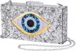 sparkle with style: letode evil eye acrylic clutch- the perfect evening purse for women logo