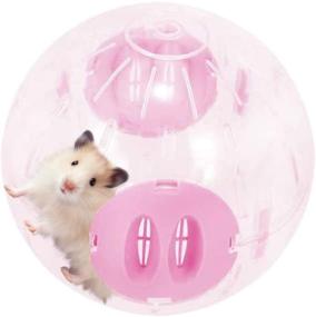 img 2 attached to 🐹 Silent Transparent Hamster Ball - Relieve Boredom & Exercise Wheel - 5.5 Inch Pet Toy Ball for Dogs and Small Animals - Cage Accessories Included