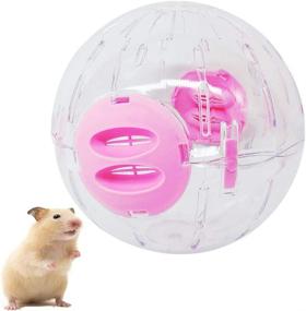 img 3 attached to 🐹 Silent Transparent Hamster Ball - Relieve Boredom & Exercise Wheel - 5.5 Inch Pet Toy Ball for Dogs and Small Animals - Cage Accessories Included