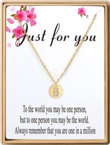 img 4 attached to SANNYRA Initial Necklaces For Women, 18K 26 Capital A-Z Gold Silver Rose Plated Letter Necklace Disc Double Side Pendant, Dainty Adjustable Alphabet Pendant, Birthday Christmas Jewelry Gift For Her