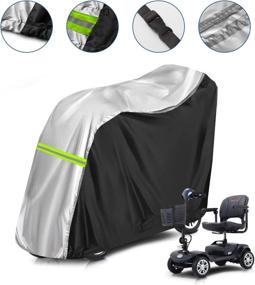 img 4 attached to 🛡️ Waterproof Mobility Scooter Cover 420D: All-Weather Protection for Electric Wheelchairs (55" L x 26" D x 36" H)