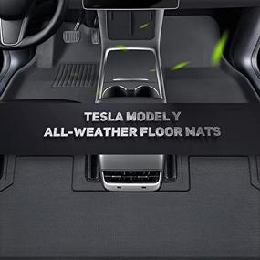 img 4 attached to SKUOII All Weather Vehicle Floor Tesla Interior Accessories