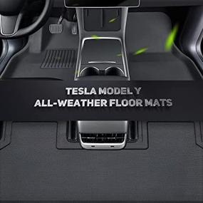 img 1 attached to SKUOII All Weather Vehicle Floor Tesla Interior Accessories