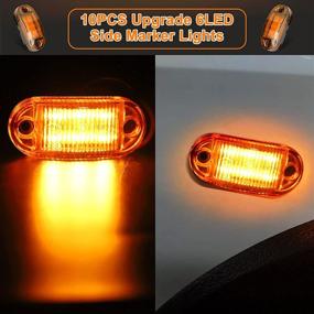 img 3 attached to ⚡️ Linkstyle 10pcs Amber 6LED Trailer Marker Lights: Waterproof Sealed Side Indicators for Front Rear Truck RV Camper Boat