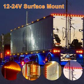 img 2 attached to ⚡️ Linkstyle 10pcs Amber 6LED Trailer Marker Lights: Waterproof Sealed Side Indicators for Front Rear Truck RV Camper Boat