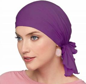 img 3 attached to Stylish And Comfortable Black Turban Headscarfs For Women With Hair Loss - GORTIN Chemo Headwear Collection