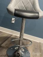 img 1 attached to Upgrade Your Bar Area With Magshion'S Deluxe Faux Leather Swivel Bar Stools Set Of 4 - Style02-Mixed, Mixed Gray review by Samuel Reppa