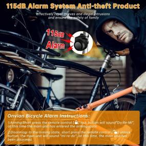 img 3 attached to 🚲 Onvian 115dB Bike Alarm: USB Rechargeable Wireless Antitheft System for Motorcycle Bicycle Scooter Car with Remote, Motion Detection & Adjustable Volume