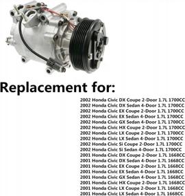 img 1 attached to Labwork A/C Compressor Replacement For 2001-2002 Honda Civic 1.7L L4 19193632