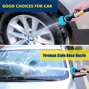 img 3 attached to Heavy Duty Fireman Style Hose Nozzle With Adjustable Spray Mode - Ideal For Car Washing, Garden Watering, Pet Showering And More - Compatible With All Standard Garden Hoses
