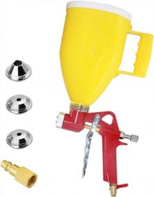 img 4 attached to Joywayus Air Hopper Spray Gun With 4.0Mm/6.0Mm/8.0Mm Nozzle Paint Texture Drywall Painting Sprayer, Yellow, 0.79 Gallon (3 L) Straight