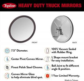 img 2 attached to 7-Inch Chrome Round Convex Mirror For Heavy Duty Trucks, Semis & Trailers - Wide Angle View With Center Pivot To Eliminate Blind Spots.