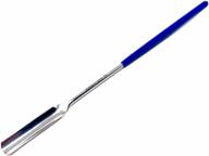 9-inch stainless steel half-rounded micro scoop spatula with vinyl handle for laboratory sampling logo